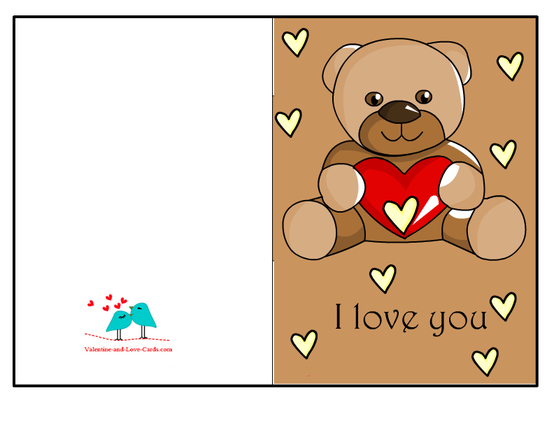 Free Printable I Love You Cards For Kids