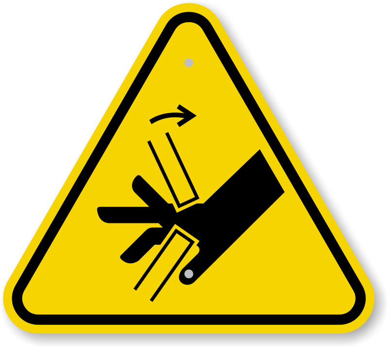 ISO Hand Crush - Pinch Point Warning Sign Symbol, SKU: IS-2082 ...