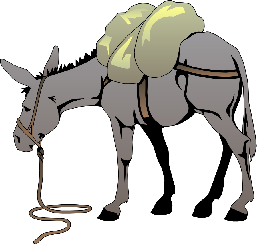 Donkey on a Plate Clipart, vector clip art online, royalty free ...