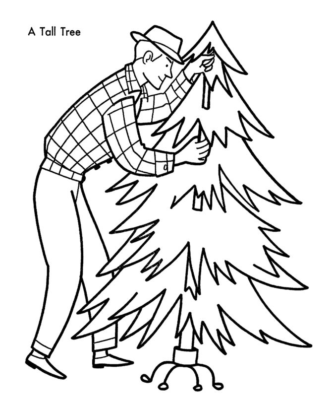 Christmas Tree Coloring Pages - Bringing Home the Christmas Tree ...
