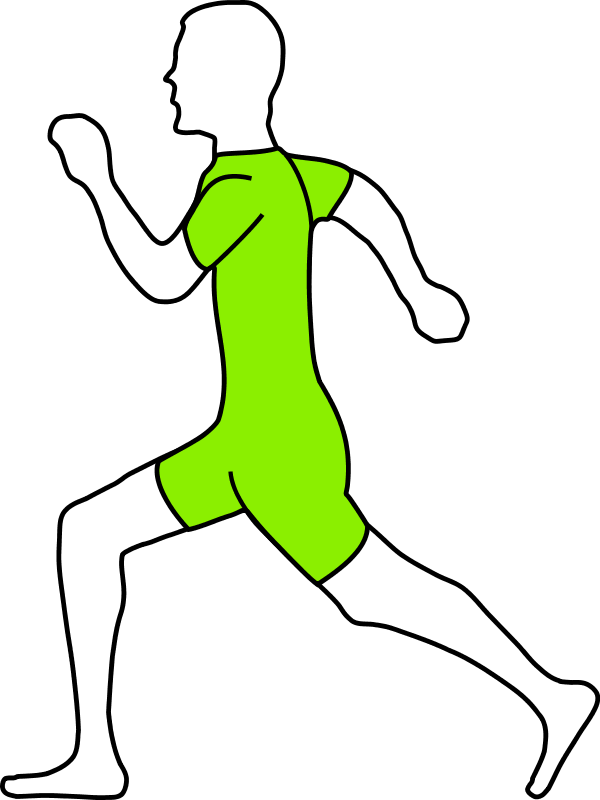 Man Athlete Jogging - vector Clip Art