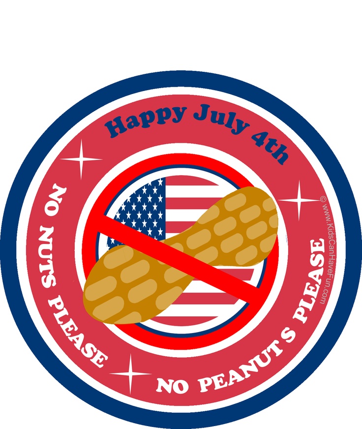 4th of July Nut Free Poster | Food Allergy info | Pinterest