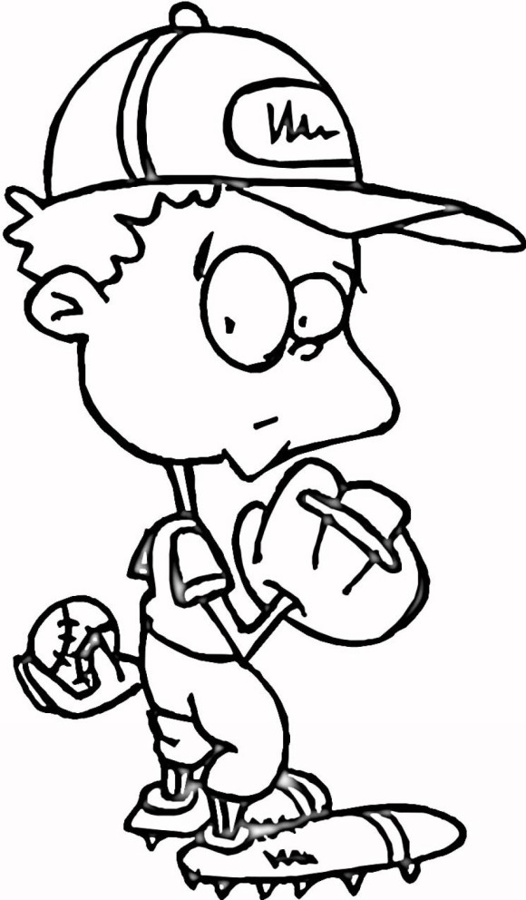 Baseball Goofy Coloring Pages - Cartoon Coloring pages of ...