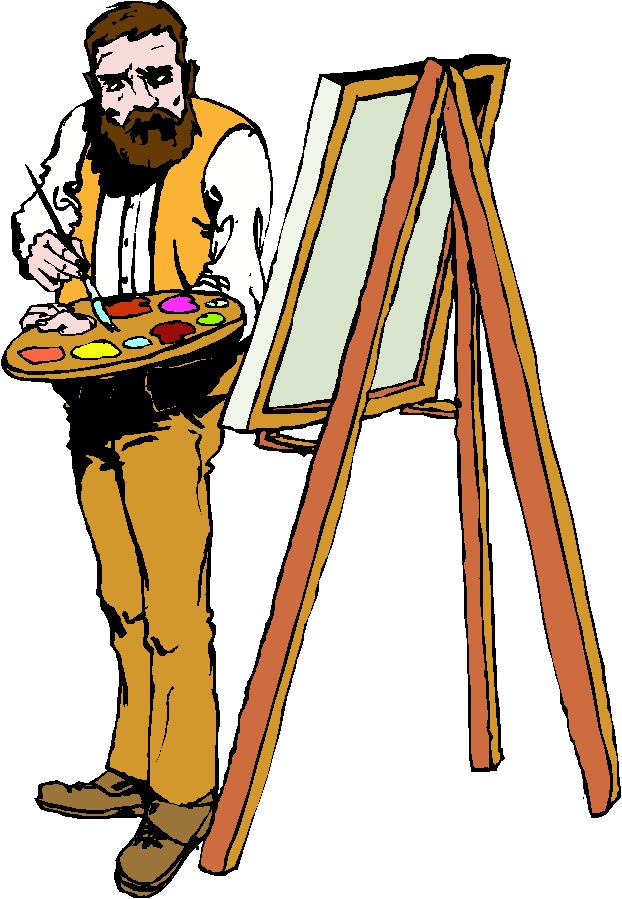 Pix For > Artist Painting Clipart