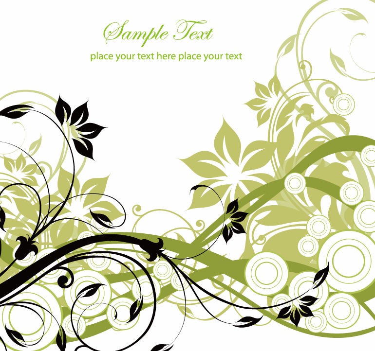 Floral Greeting Card Vector Illustration | Free Vector Graphics ...
