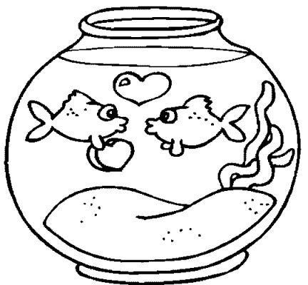 fish bowl Colouring Pages (page 3)