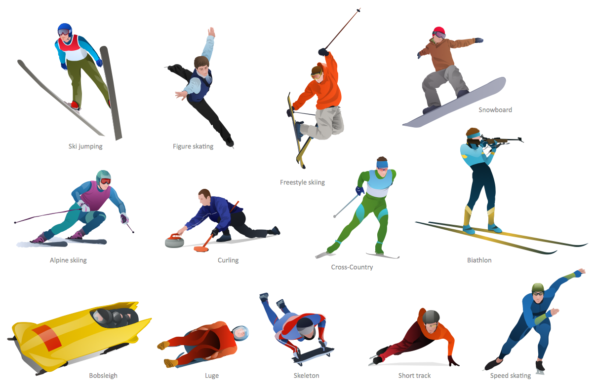 Winter Sports Solution | ConceptDraw.