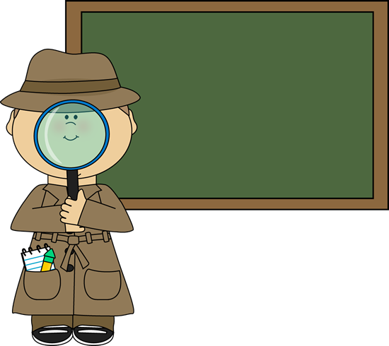 Boy Detective and Chalkboard Clip Art - Boy Detective and ...