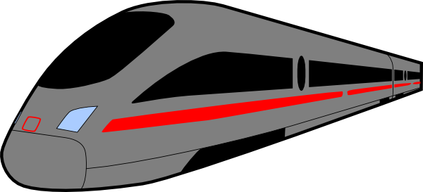 Grey Speed Train clip art - vector clip art online, royalty free ...