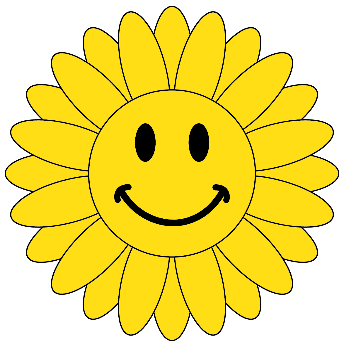 free smiling flower clipart - photo #1