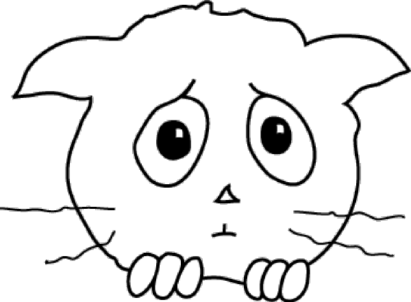 Cat Sad clip art - vector clip art online, royalty free & public ...