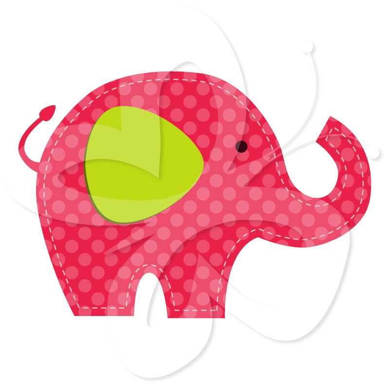 Cute Elephant Clipart - Bright Elephant Stacks - Creative Clipart ...