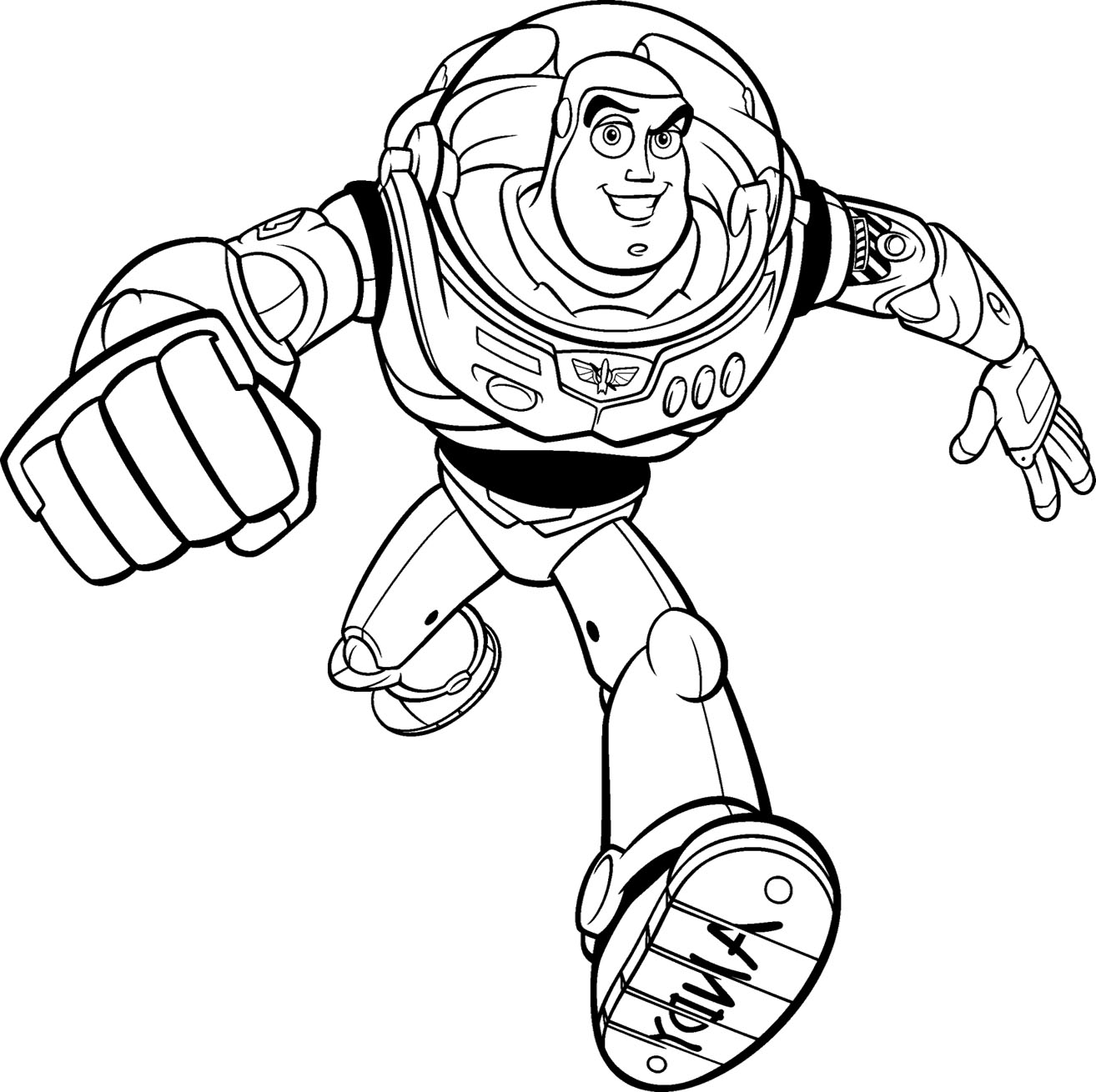 Easier Toy Story Buzz Lightyear Goes Quickly Coloring Pages ...