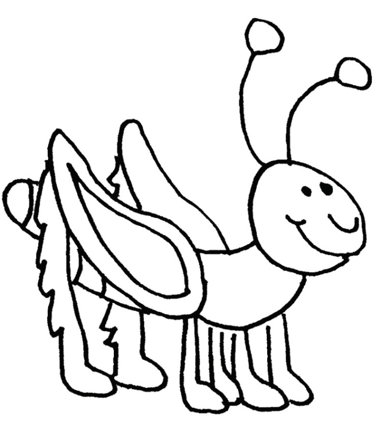 Cartoon Grasshopper Coloring Pages - Animal Coloring Coloring ...