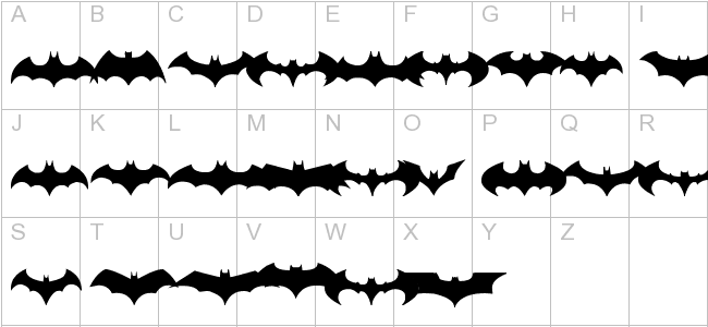 Download & Install Free Batman Logo Evolution tfb Font   Batman ...