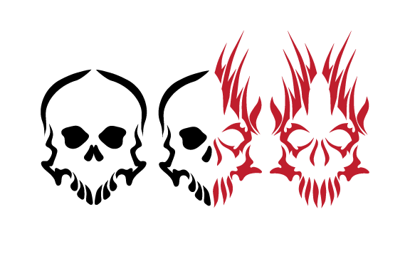 deviantART: More Like Good and Evil Tribal Skulls by DemonKing-aka ...