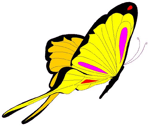 free yellow butterfly clip art - photo #32