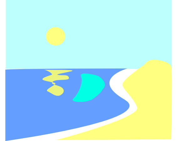 Beach Sunrise clip art - vector clip art online, royalty free ...