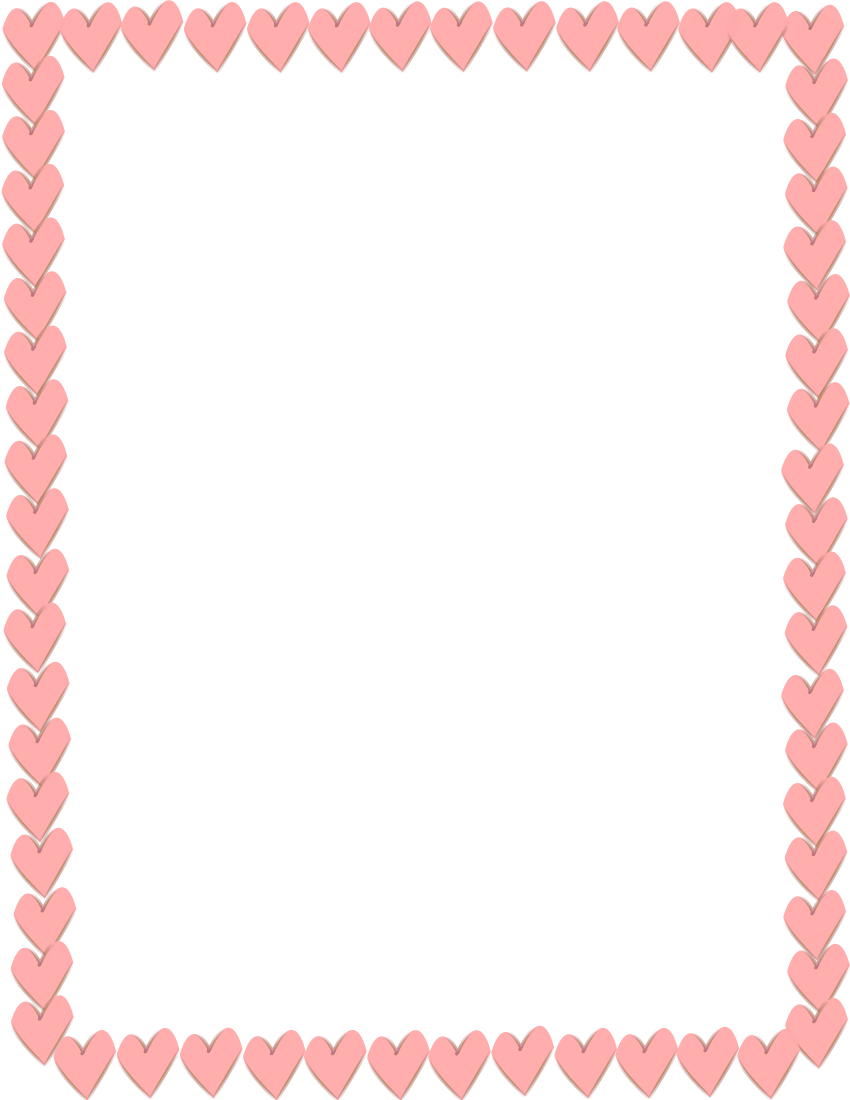 Pink Hearts Border Clip Art Download