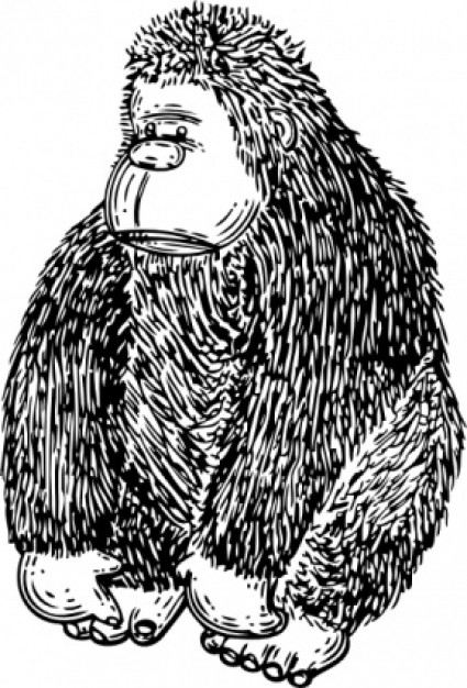 Gorilla clip art Vector | Free Download