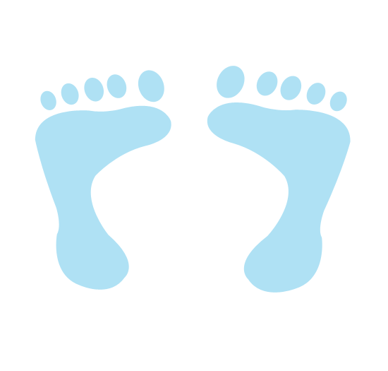 Blue Baby Footprints Clipart - ClipArt Best
