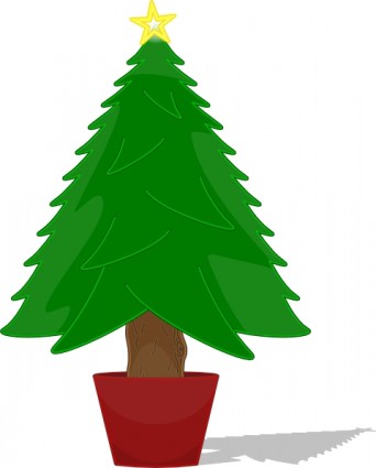 Christmas tree outline clip art Free vector for free download ...