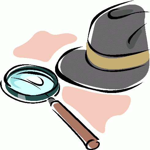 magnifying_glass_&_hat clipart - magnifying_glass_&_hat clip art