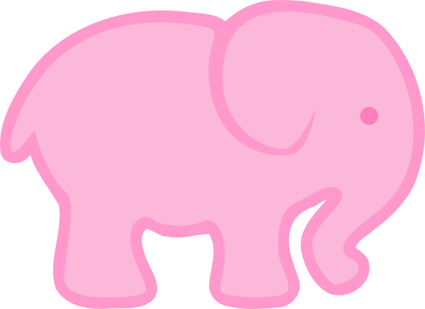 Pink Elephant clip art - vector clip art online, royalty free ...