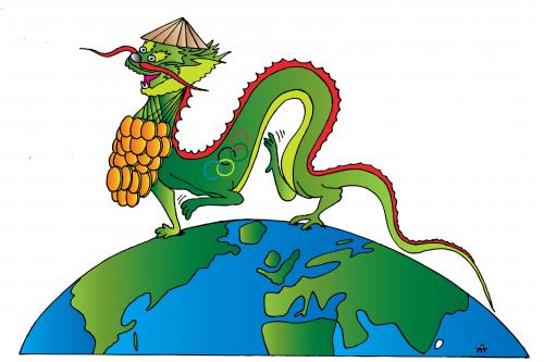 China Dragon By Alexei Talimonov | Politics Cartoon | TOONPOOL