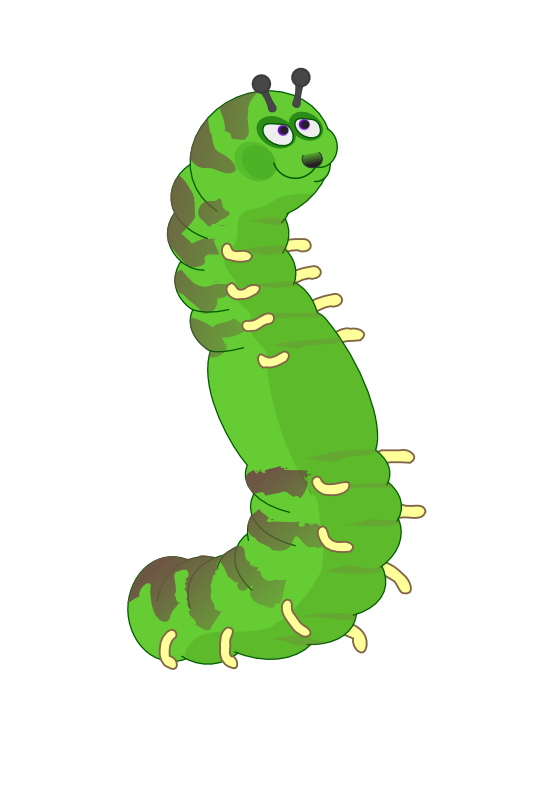 Free Cartoon Caterpillar Clip Art