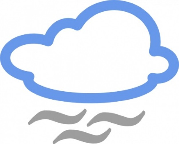 Cloudy Weather Symbols clip art Vector | Free Download