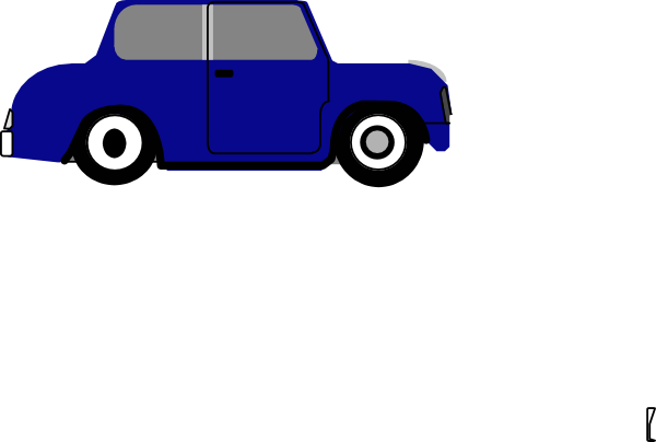 Animated Blue Car 3 clip art - vector clip art online, royalty ...