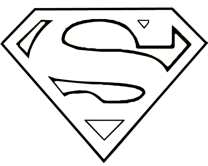 Pix For > Superman Shield Outline Black And White