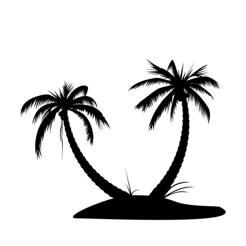 Palm Tree Silhouette Vector - ClipArt Best