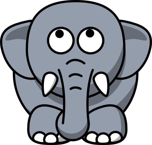 Cartoon Elephant Clip Art SVG Downloads - Animal - Download vector ...