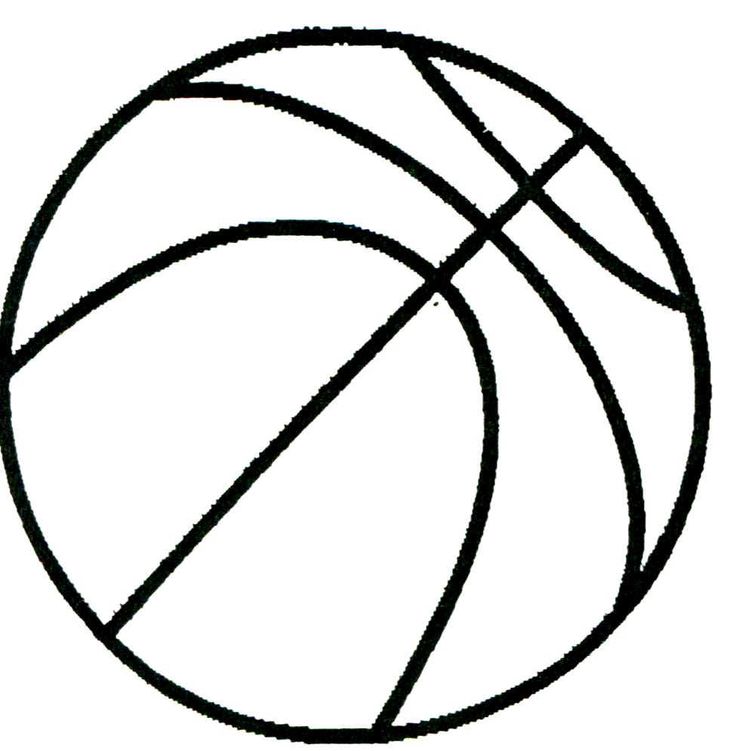 Printable basketball drawing. | Sports | Pinterest