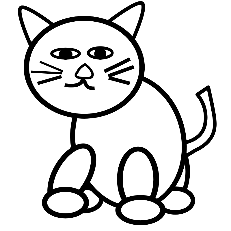 Sitting Cat Silhouette Clip Art Download