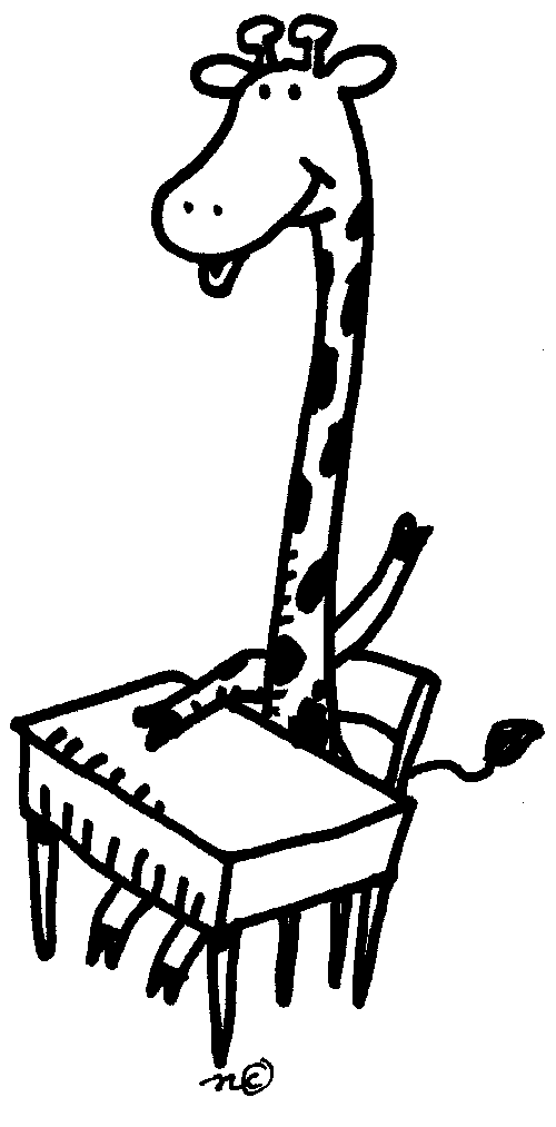 giraffe at desk - Clip Art Gallery