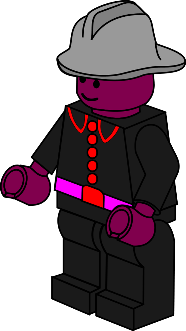 LEGO Town fireman - vector Clip Art