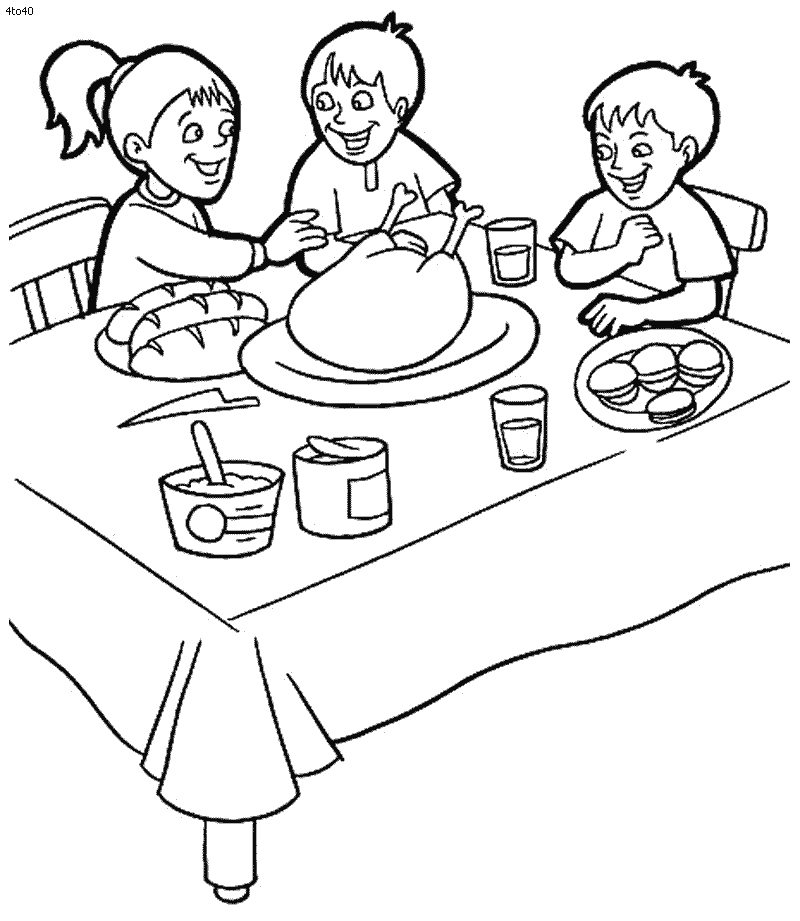 289 Animal Thanksgiving Clip Art Coloring Pages with Animal character