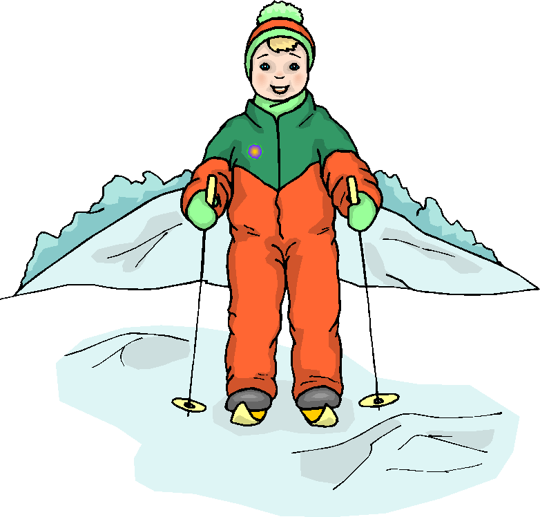 Boy Play Snow Skiing Free Clipart Microsoft - ClipArt Best ...