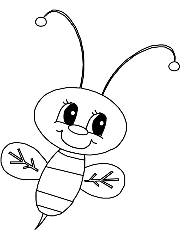 Cute Little Bumblebee Coloring Page: Cute Little Bumblebee ...