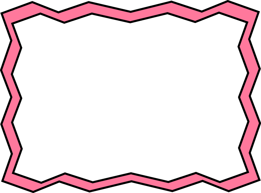 Pink Zig Zag Frame - Free Clip Art Frames