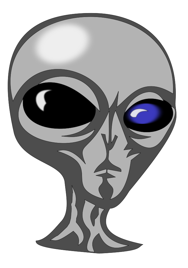 AM Alien Head 3 Clipart, vector clip art online, royalty free ...