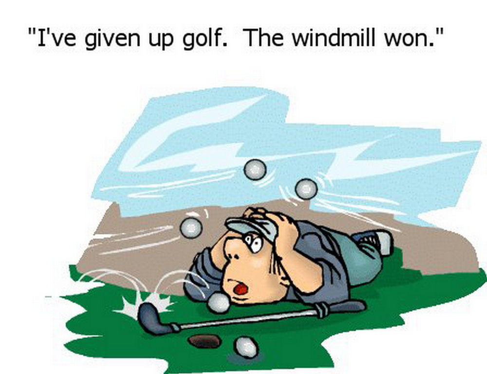 Chuck's Fun Page 2: Giving up golf - cartoon