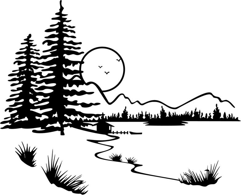 Gallery For > Lake Cabin Clipart