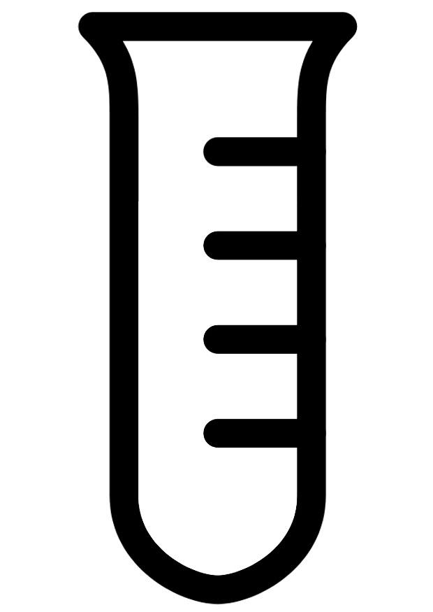 Coloring page laboratory test tube - img 28218.