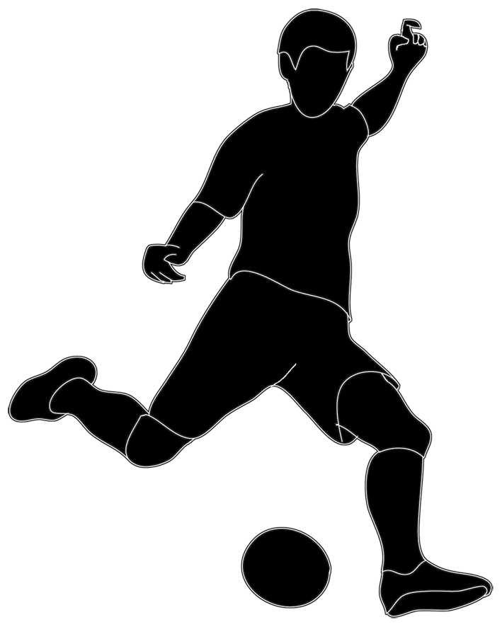 Kicking Soccer Ball Clip Art