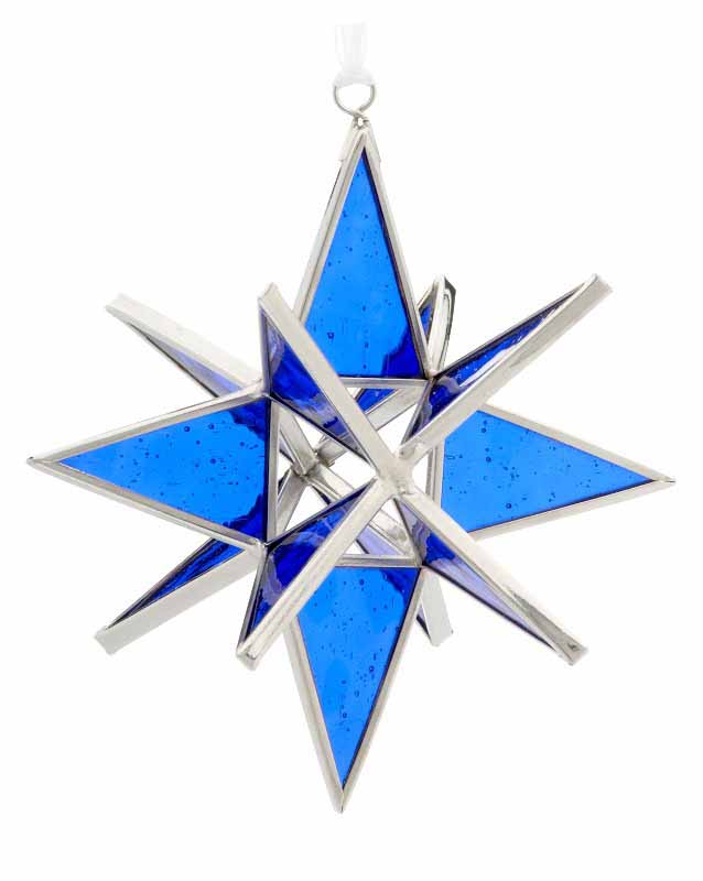 Buy Personalized Dark Blue Cathedral Stained Glass Star - Other Per...