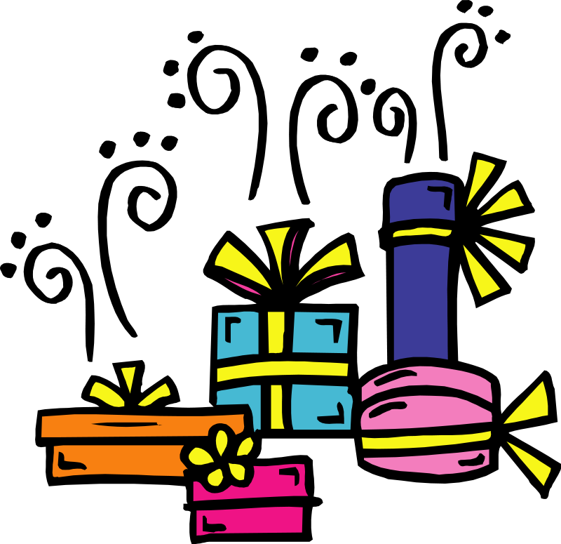 Birthday Presents Clipart Black And White | Clipart Panda - Free ...